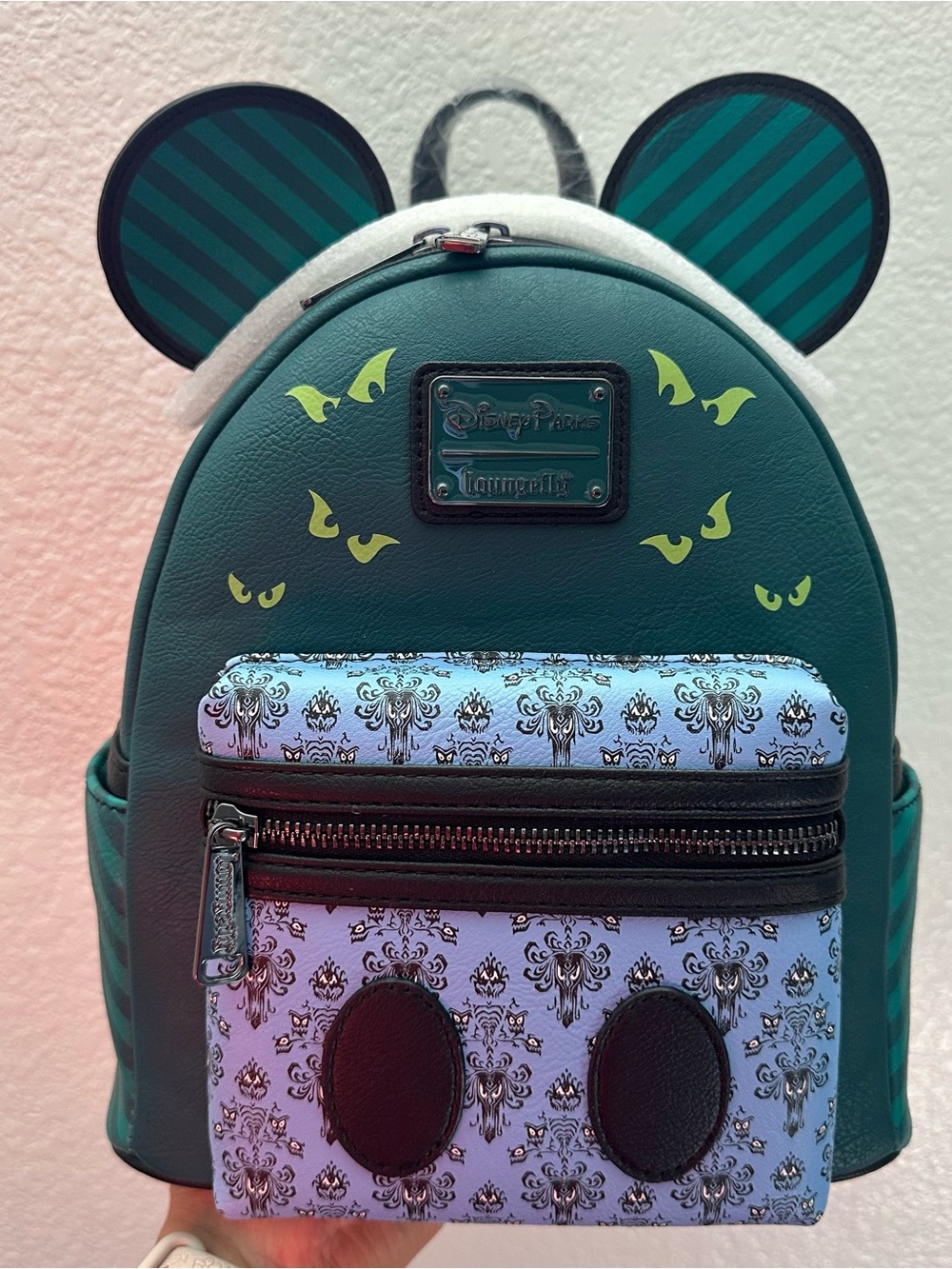 Loungefly Disney Parks Mickey Mouse The Main Attraction Haunted Mansion Backpack